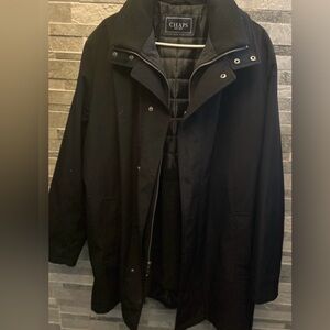 Chaps Black Trench Coat for Men